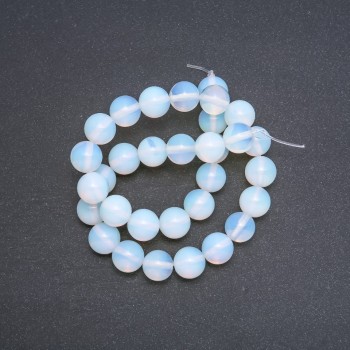 Beads Moonstone (Synthetic) Round, Diameter 12mm Strand, Length 37cm +
