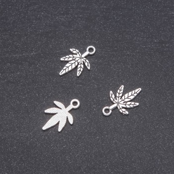 Findings Pendant Hemp Leaf pack 20g +/-20 pcs