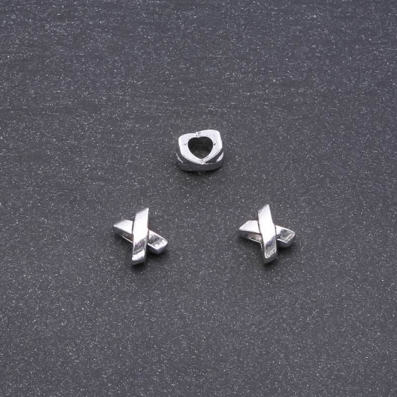 Findings Bead Insert X 9x8mm pack 20g +/-16 pcs