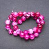 Beads Eye Agate Light Raspberry, Diameter 12mm Strand, Length 37cm
