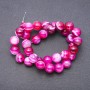 Beads Eye Agate Light Raspberry, Diameter 12mm Strand, Length 37cm
