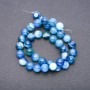 Beads Sky Blue Agate Smooth Round, Diameter 10mm +/- Strand, Length 37cm