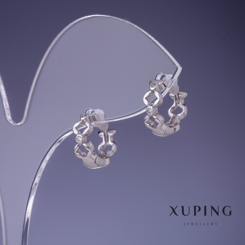 Earrings Xuping Rhodium 4.5×12mm