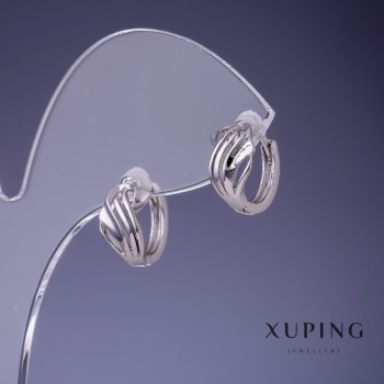 Earrings Xuping 12×7mm Rhodium