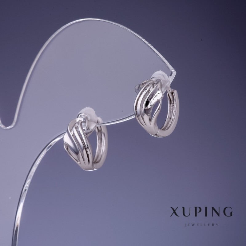 Earrings Xuping 12×7mm Rhodium