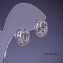 Xuping Earrings 15x6mm Rhodium