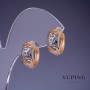 Earrings Xuping 8x15mm "18K Gold Plated" Rhodium