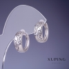 Xuping Reacto Rhodium Earrings 16×7.5 mm