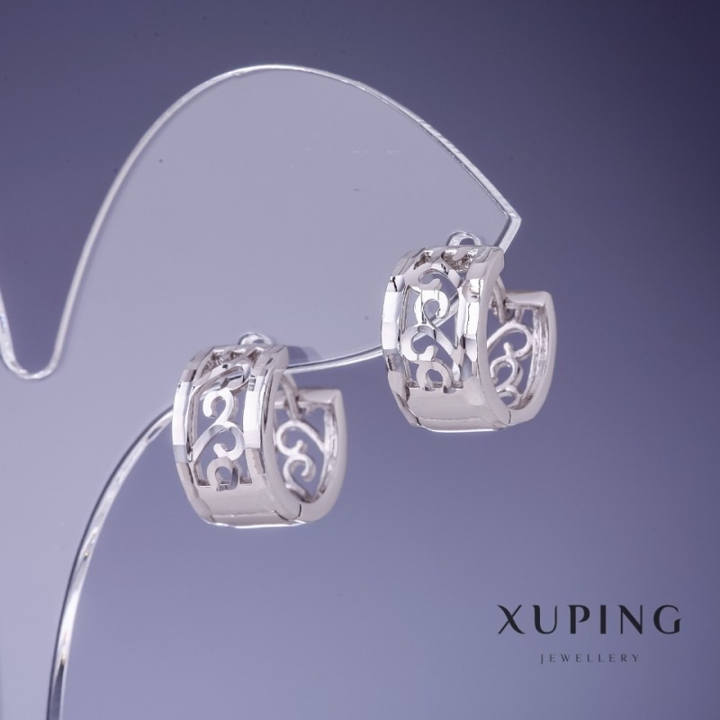 Xuping Rhodium Earrings 14x8mm