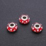 Pandora bead, plastic, diameter 15×8mm, hole diameter 4.5mm, pack of 3