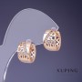 Earrings Xuping 8x14mm "18K Gold" with White Crystals
