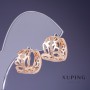 Earrings Xuping 14x13mm "18K Gold" with white crystals