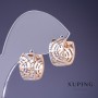 Xuping Earrings 13×8mm "18K Gold Plating, Rhodium"