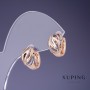 Earrings Xuping 12×9mm "18K gold plated, rhodium"