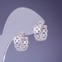 Xuping Earrings 7×15mm Rhodium