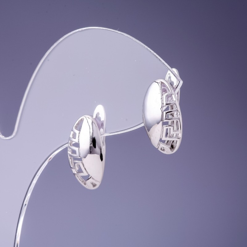 Xuping Earrings 16x8mm Rhodium