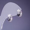 Xuping Earrings with Black Cz and Ruthenium
