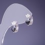 Xuping Earrings with Black Cz and Ruthenium