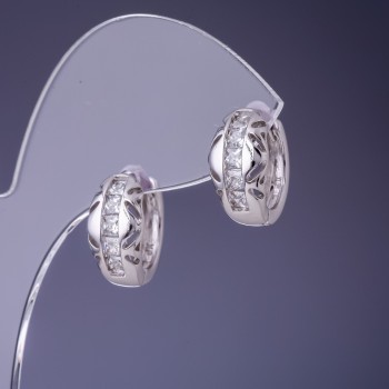Xuping Earrings 8x15mm Rhodium Plated