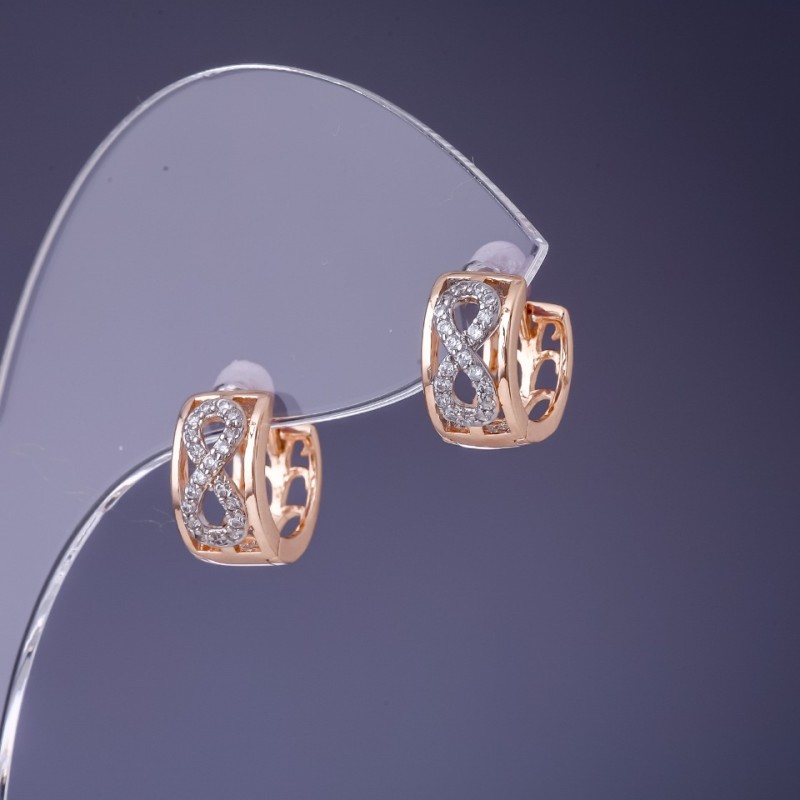 Earrings Xuping Infinity 12x6mm "18K Gold"