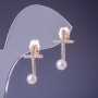 Xuping Crosses with Majorka Pearls Earrings 18K Gold Plating 20x12 mm