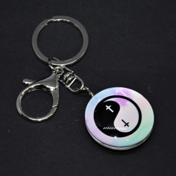 Keychain "Yin Yang Cross", length 10cm