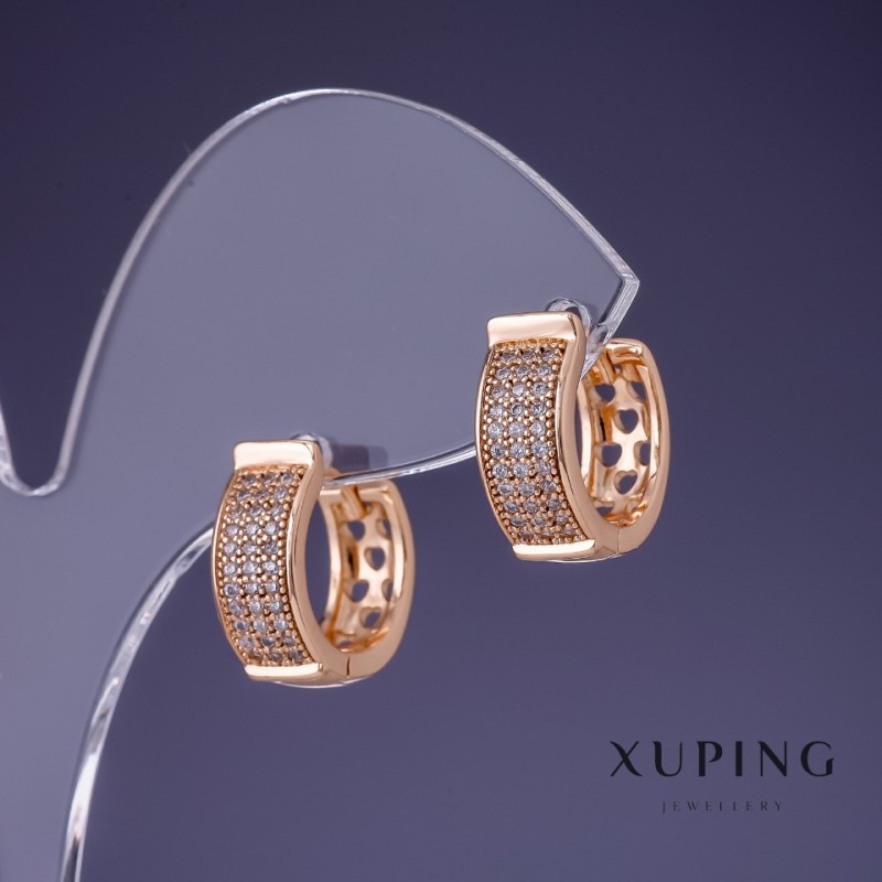 Earrings Xuping 7×15mm "18K Gold"