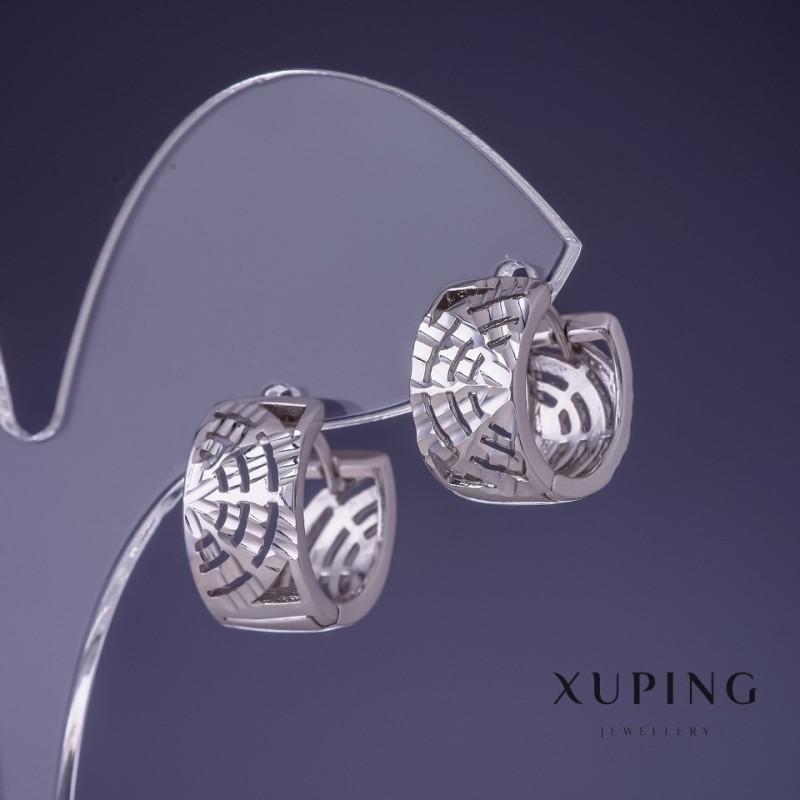 Earrings Xuping Rhodium 14×8mm