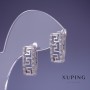 Earrings Xuping Rhodium with White Crystals