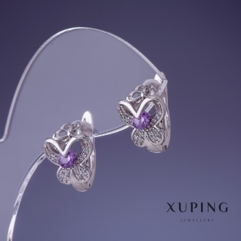 Earrings Xuping Rhodium 15×11mm