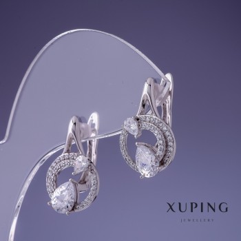 Earrings Xuping 20×12mm Rhodium
