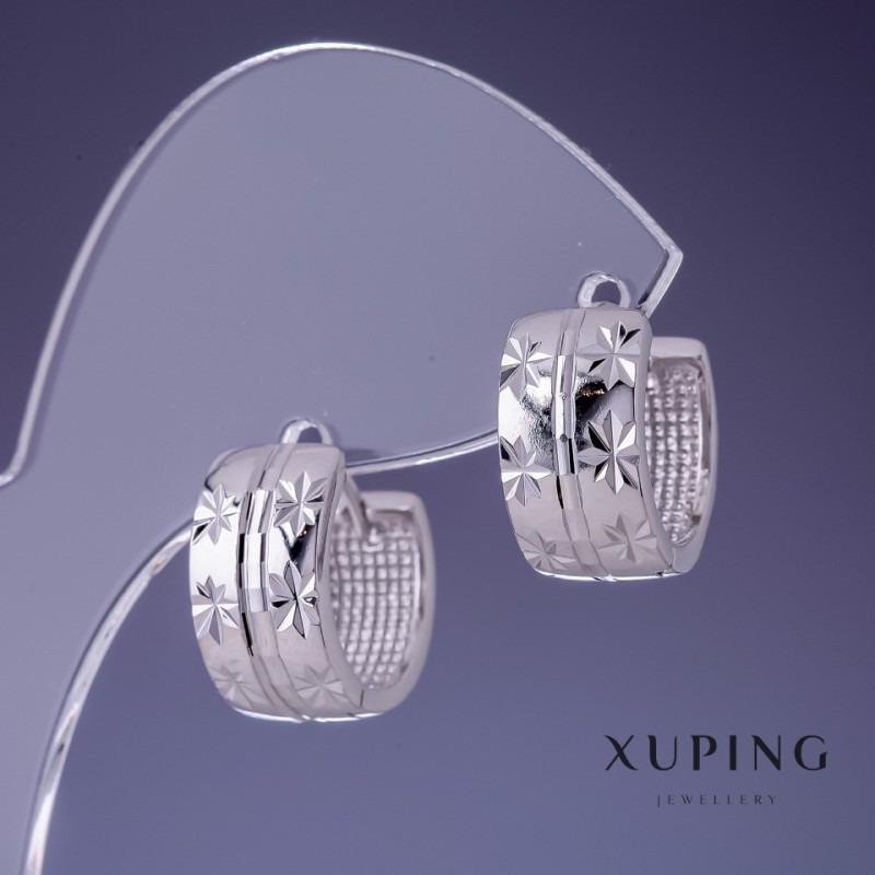 Earrings Xuping Rhodium 8x15mm