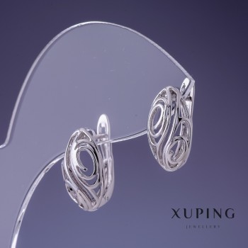 Earrings Xuping Rhodium 16x9mm