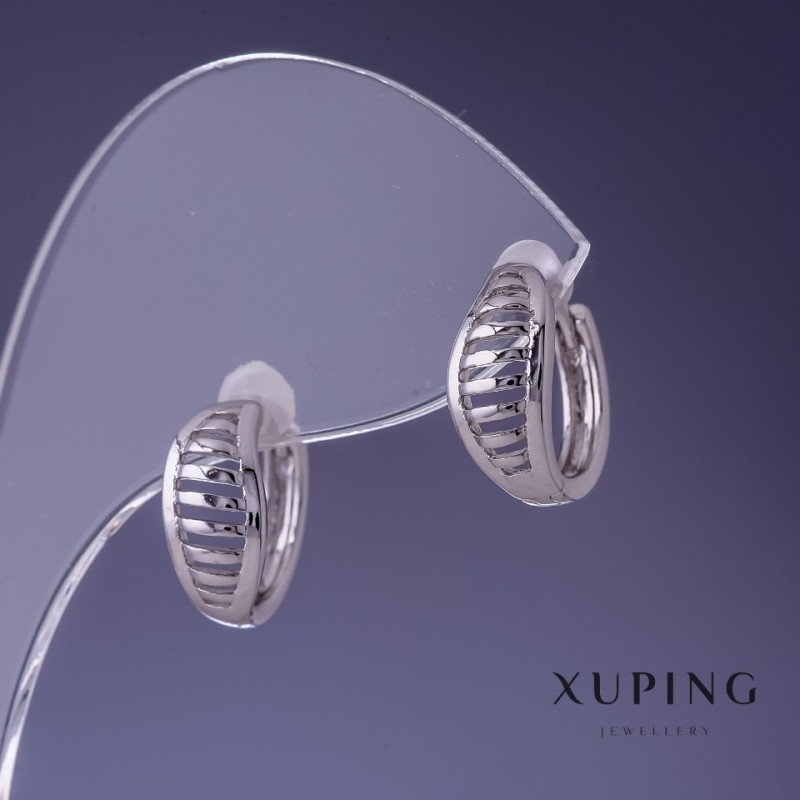 Earrings Xuping Rhodium 13x7mm