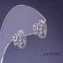 Earrings Xuping Butterflies rhodium 11x9mm