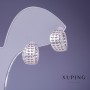 Earrings Xuping Rhodium with White Crystals
