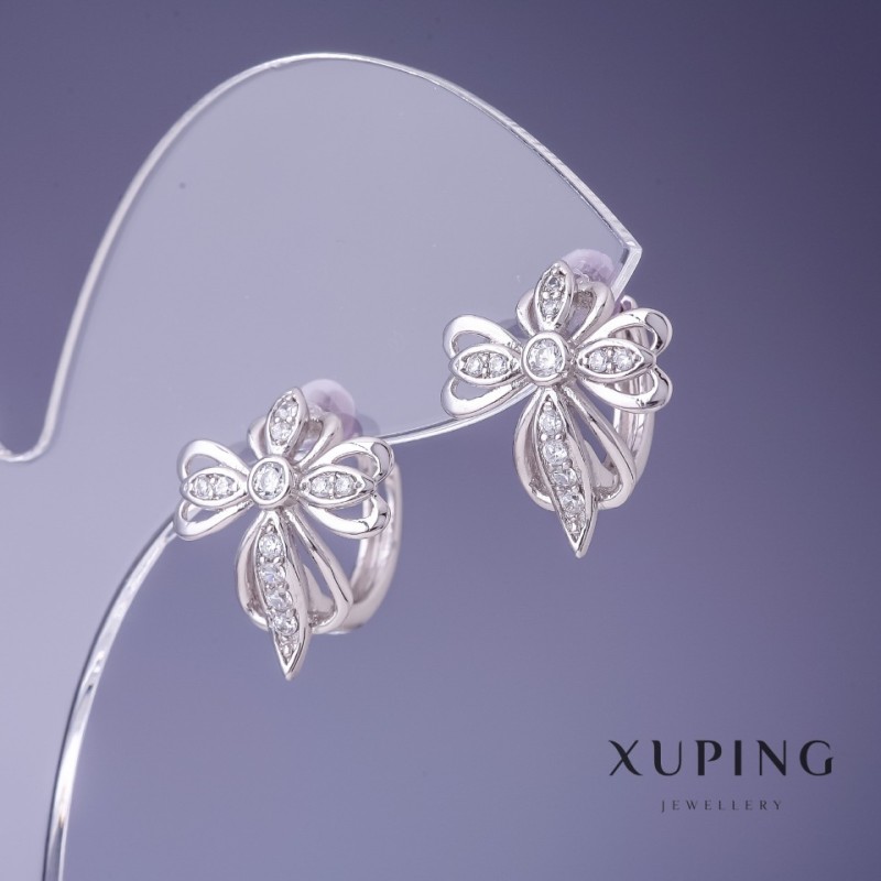 Earrings Xuping Rhodium 13x16mm