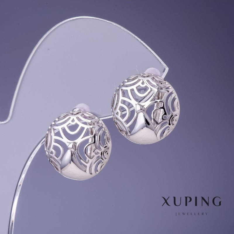 Earrings Xuping 15mm Rhodium