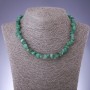 Necklace of natural nephrite chip, 8mm diameter, 45cm length