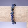 Bracelet Lapis Lazuli natural stone chip, diameter 9x4mm +-, length 18cm +-, (stretch)