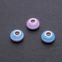 Pandora bead ribbon purple-blue, diameter 14x8mm, inner hole 5mm pack of 10