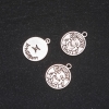 Pendant Fittings Zodiac Gemini, diameter 17mm packaging 20g ± 12pcs
