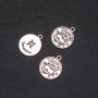 Fittings Pendant Zodiac Pisces, diameter 17mm packaging 20g +/- 10pcs