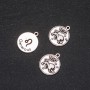 Pendant Fittings Zodiac Leo, diameter 17mm packaging 20g ± 10pcs