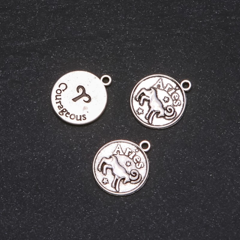Pendant Fittings Zodiac Aries, diameter 17mm packaging 20g +/- 11 pc