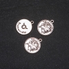 Pendant Fittings Zodiac Taurus, diameter 17mm packaging 20g ± 10pcs