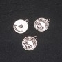 Pendant Fittings Zodiac Capricorn, diameter 17mm packaging 20g ± 12 pcs