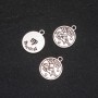 Fittings Pendant Zodiac Virgo, diameter 17mm pack 20g +/- 12pcs
