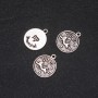 Findings pendant Zodiac Virgo, diameter 17mm pack 20g +/- 10pcs
