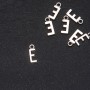 Pendant finding Letter "E" 17x7mm packaging 20 grams (+- 30 pcs)